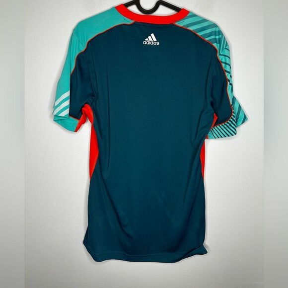 Adidas ROLAND GARROS PARIS French Open Tennis court short-sleeved Shirt Sz Small - Picture 2 of 5